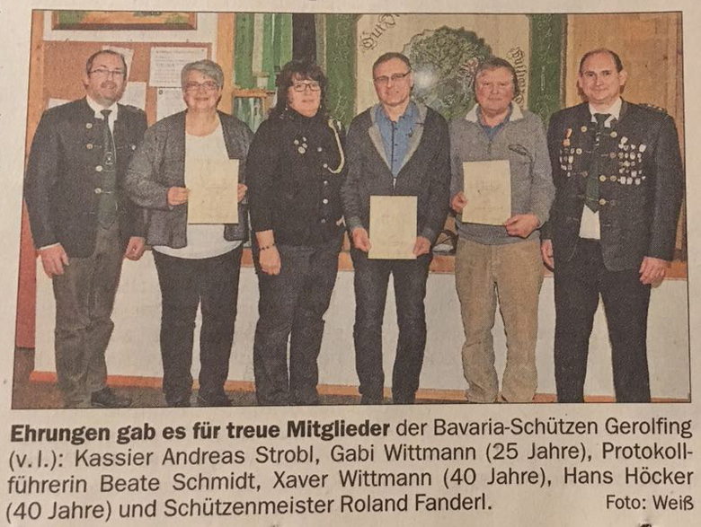Ehrungen gab es für treue Mitglieder